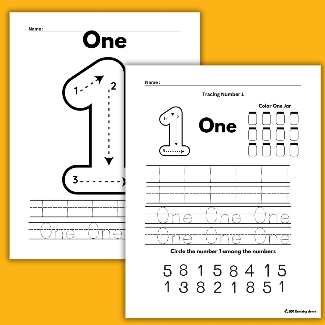 1 10 Number Tracing Preschool Worksheet Printable Handwriting Practice Made By Teachers