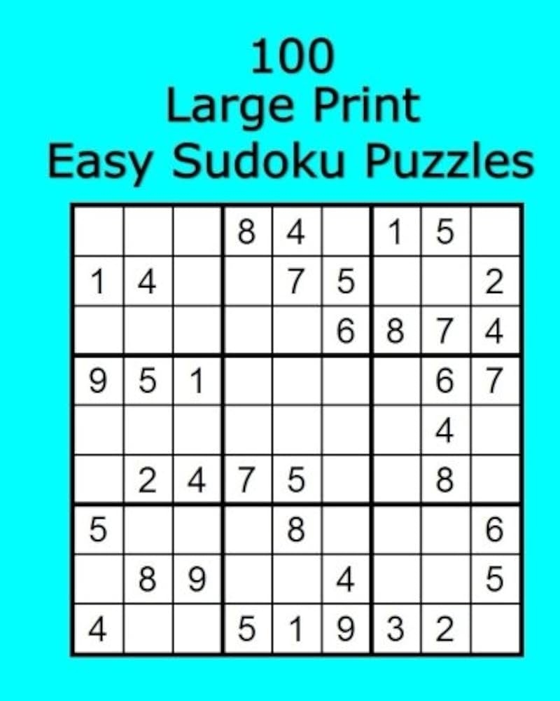 100 Large Print Easy Sudoku Puzzles Murchadh Terry 9781546468448 Amazon Books