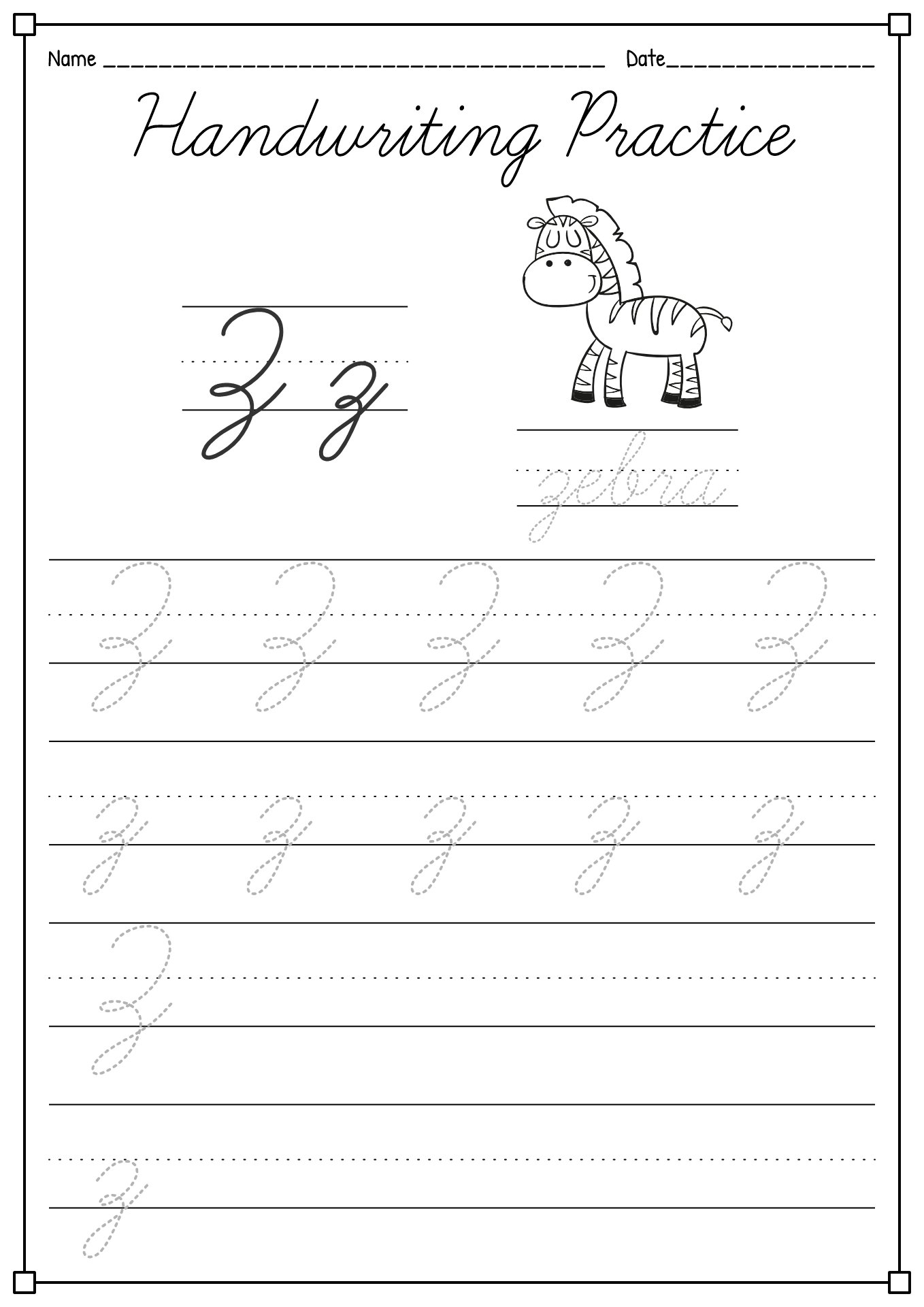12 Cursive Writing Worksheets With Arrows Free PDF At Worksheeto