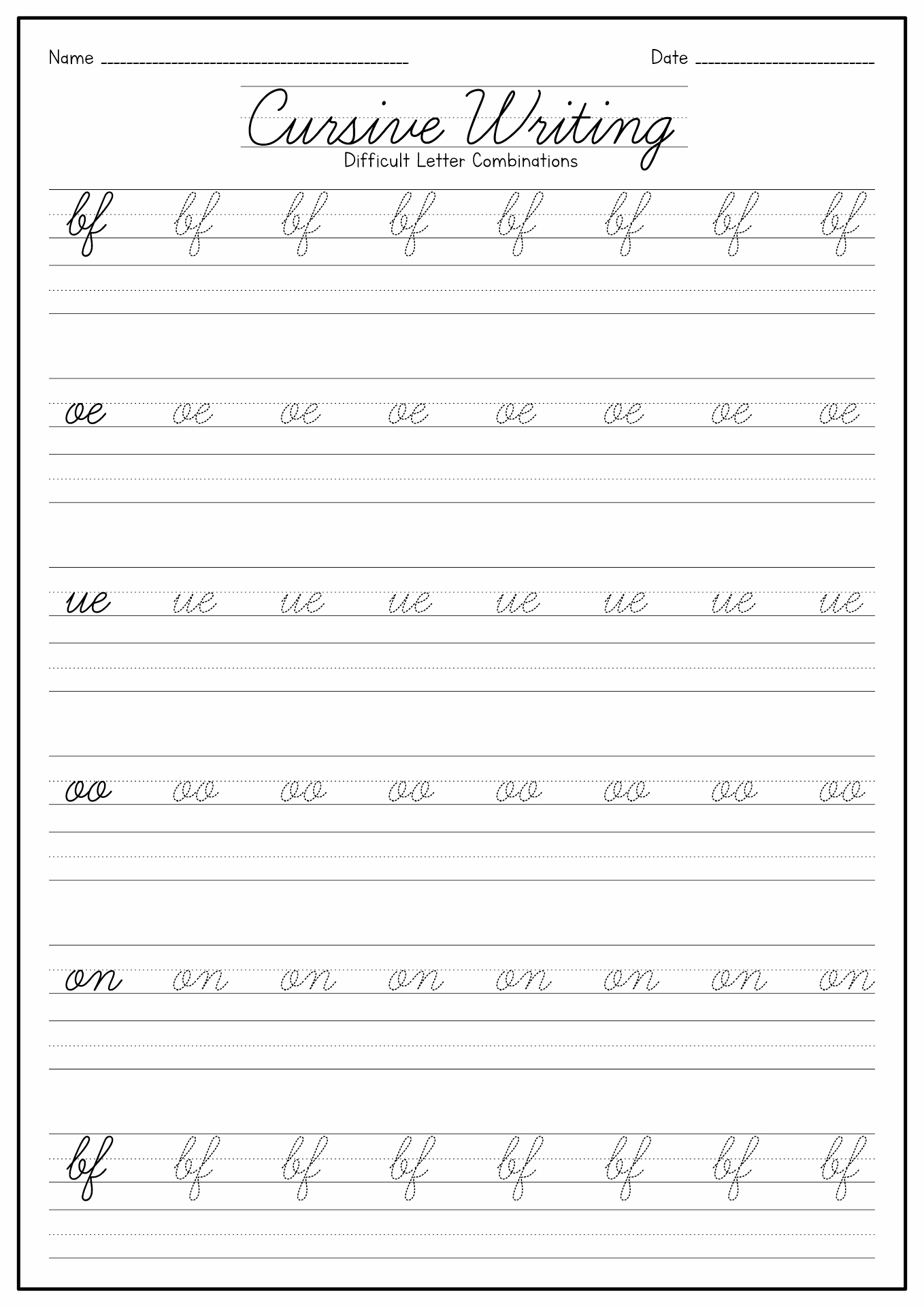 italic handwriting worksheets pdf