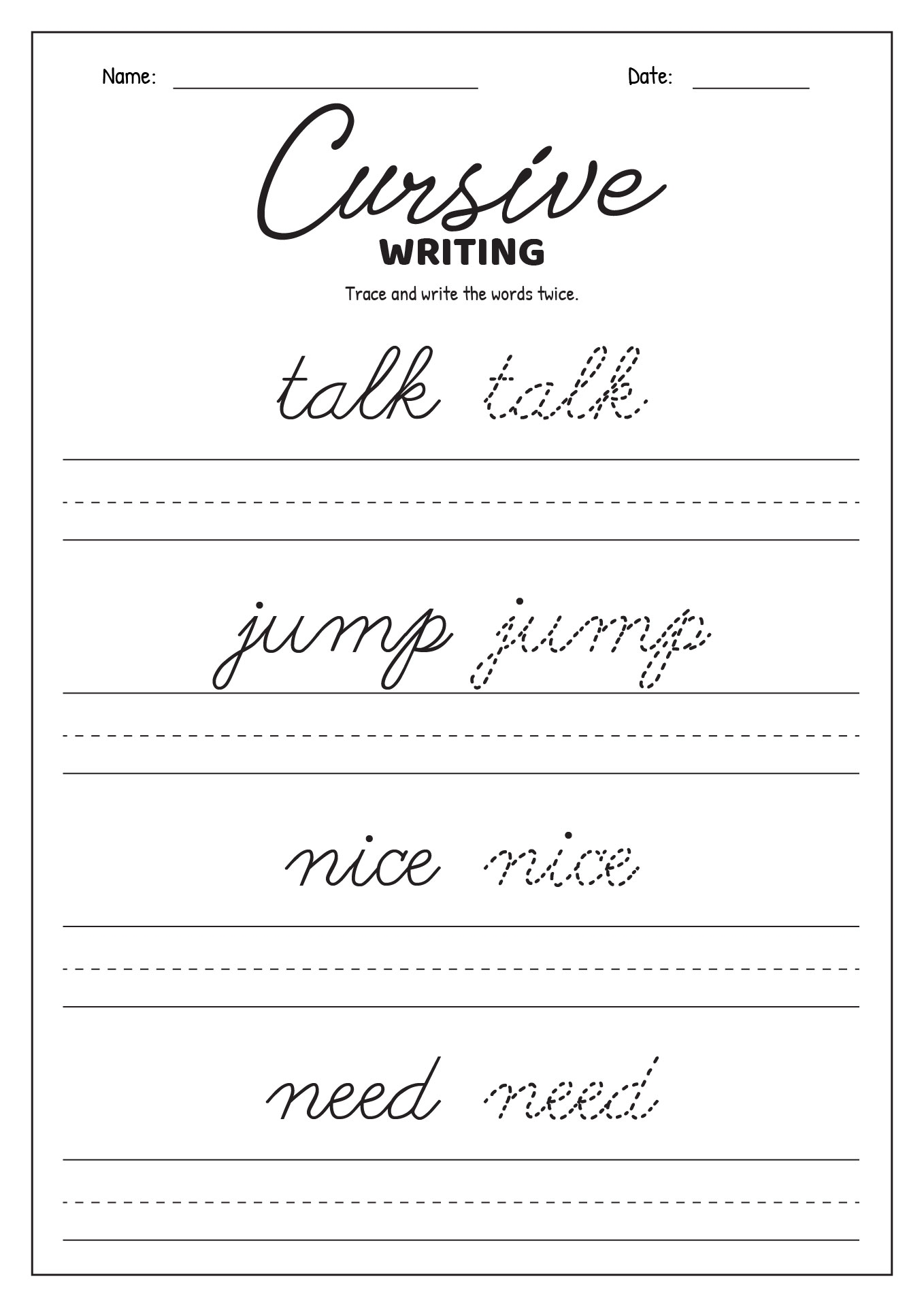 16 Cursive Writing Worksheets For 3rd Grade Free PDF At Worksheeto