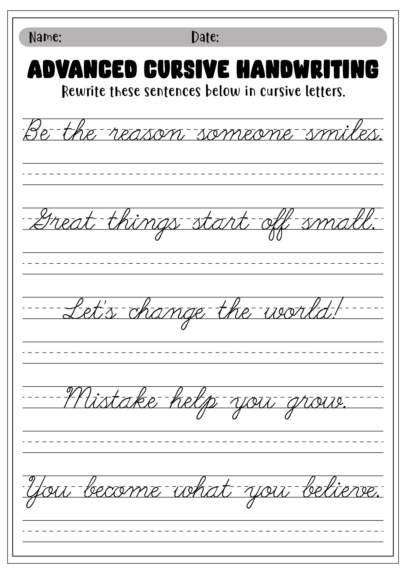 16 Script Handwriting Worksheets Free PDF At Worksheeto