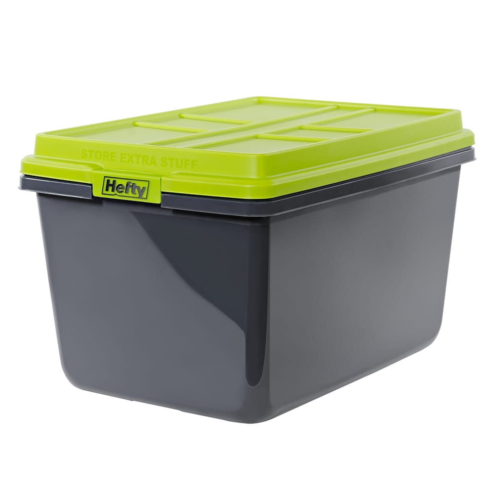 18 Gallon Storage Sterilite 72 Qt Storage Tote Hefty HI Rise Large 18 Gallons 72 Quart Grey Green Weatherproof