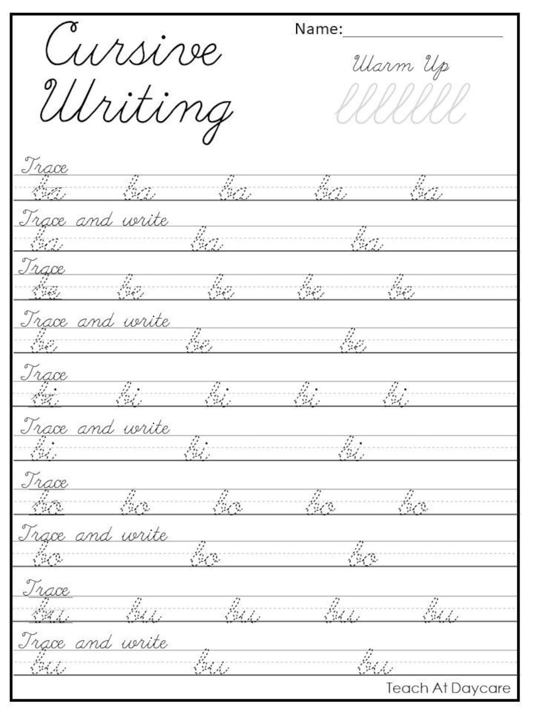 cursive handwriting worksheets for adults