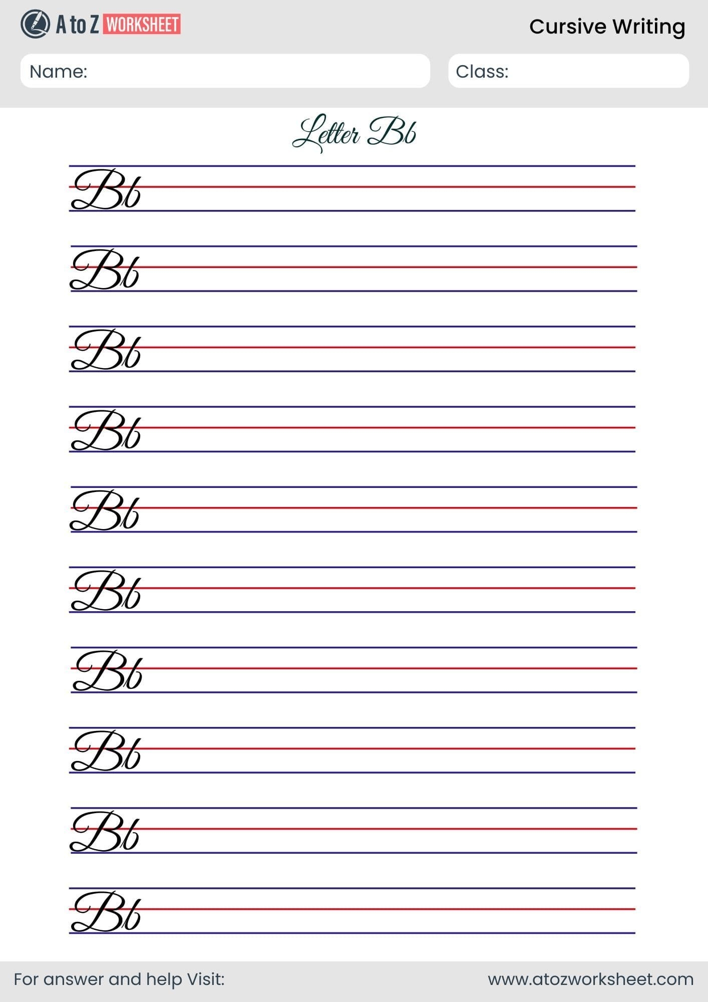 cursive handwriting printable worksheets pdf