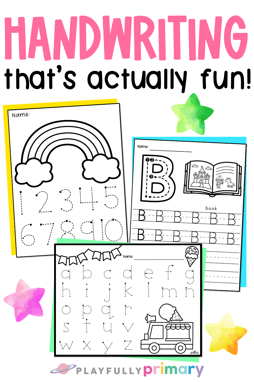 3 Actually Fun Handwriting Worksheets For Kindergarten Playfully Primary