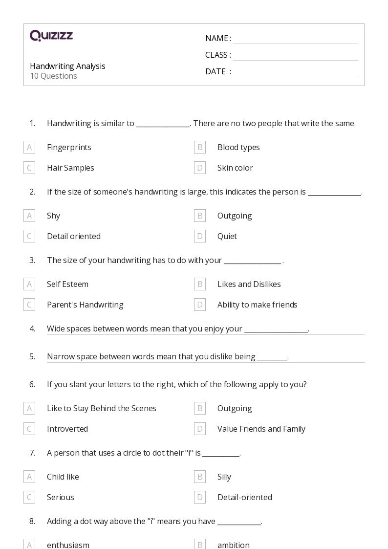 50 Handwriting Worksheets For 2nd Year On Quizizz Free Printable Worksheets Library