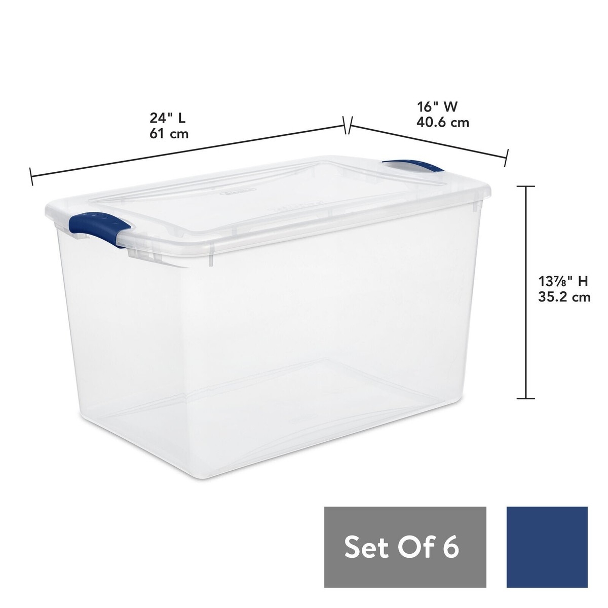64 Qt 66 Gallon Storage Bin Sterilite Large Storage Bin 66 Quart Clear Plastic Storage