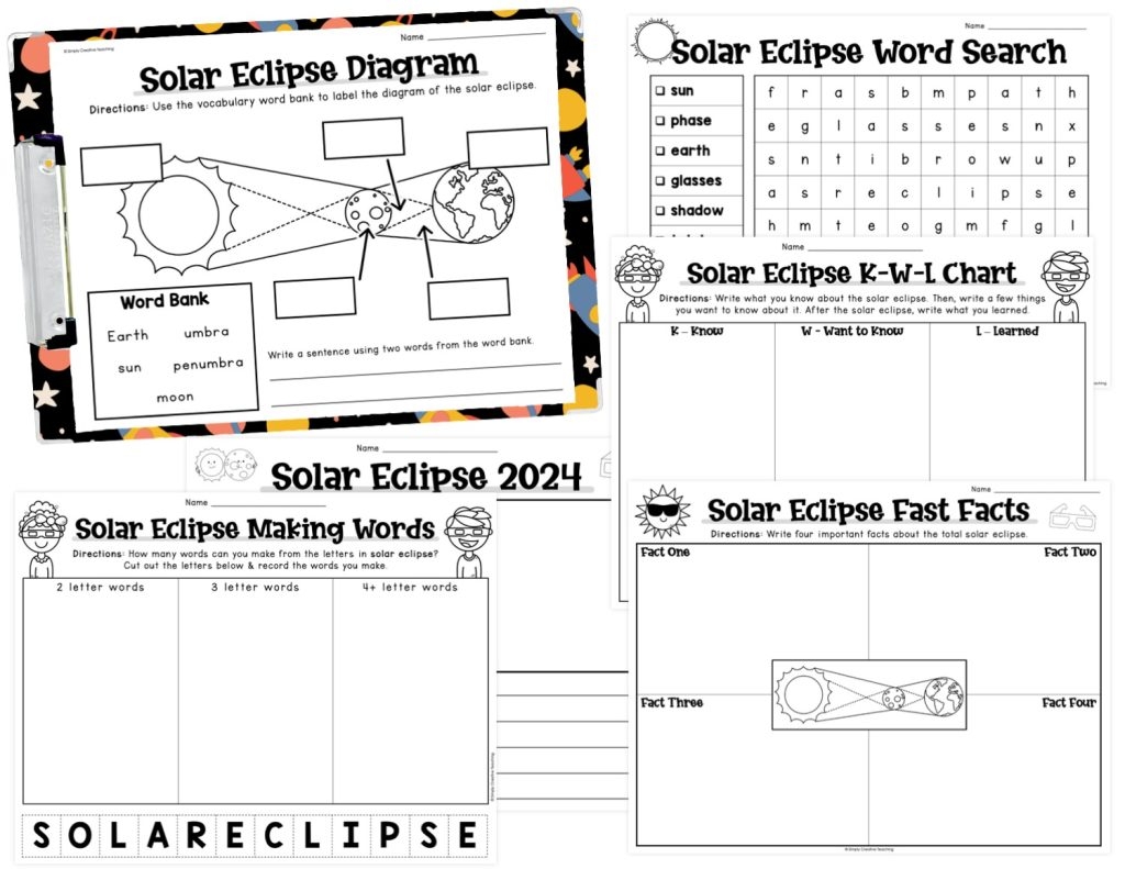 Solar Eclipse Free Printables