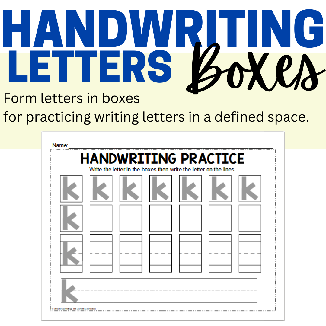 Alphabet Handwriting Boxes For Lowercase Letters Classful