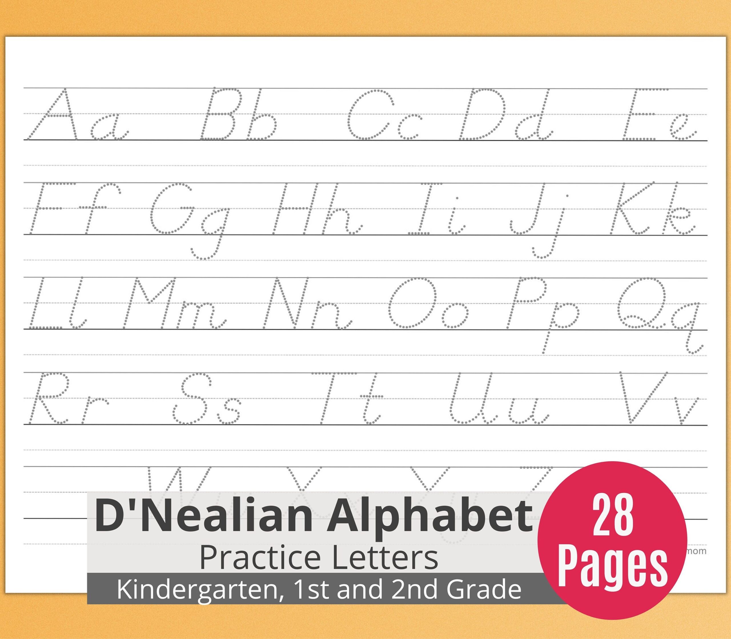 d'nealian handwriting worksheets free