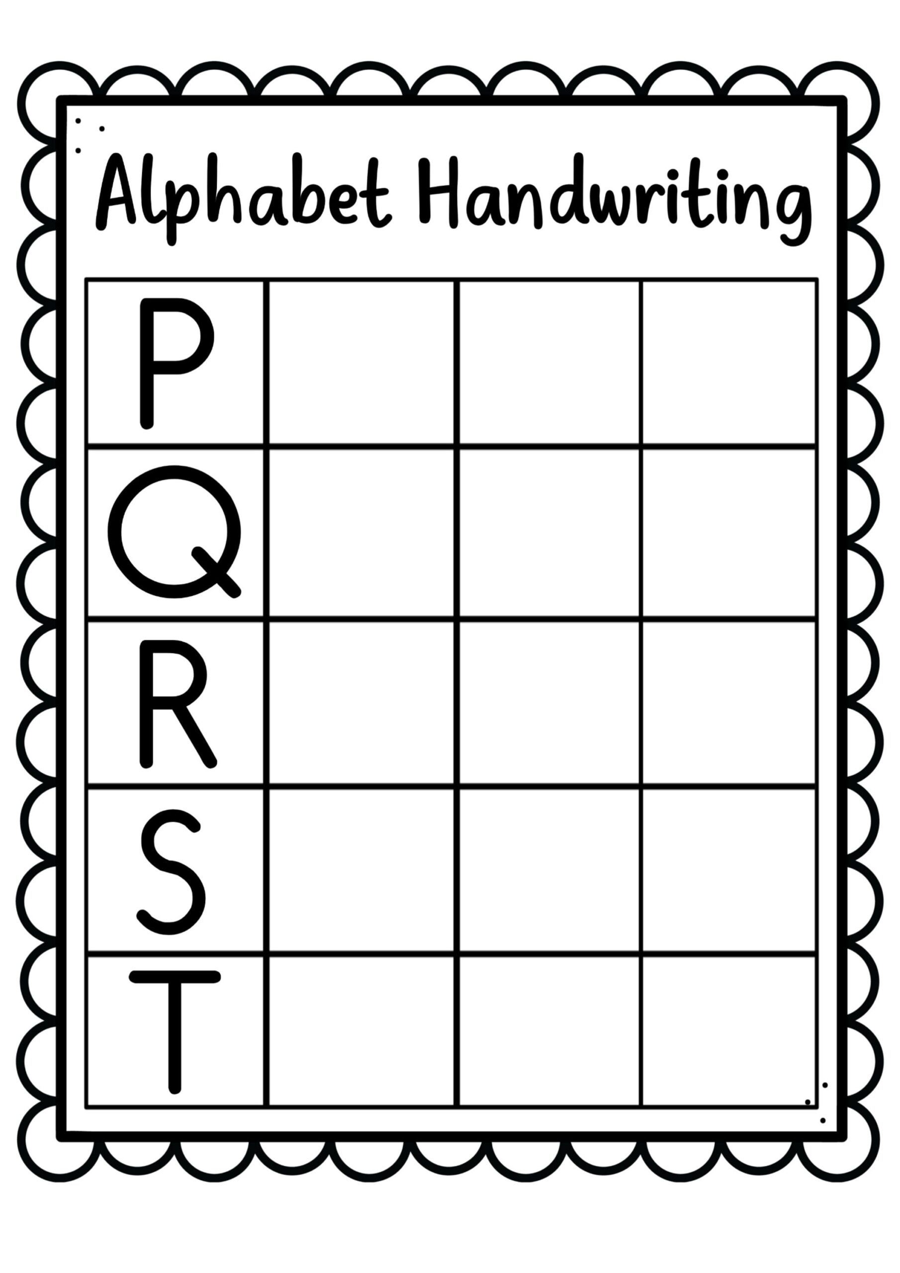 Alphabet Handwriting Practice Worksheets ABC Writing digital Download Etsy