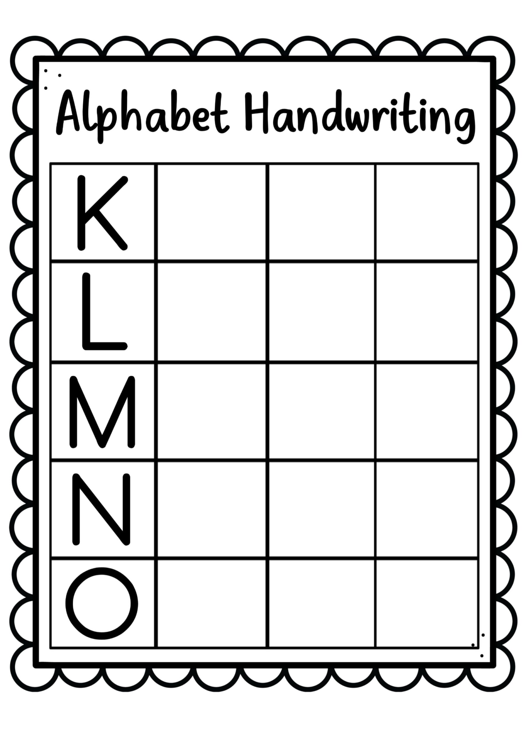 Alphabet Handwriting Practice Worksheets ABC Writing digital Download Etsy