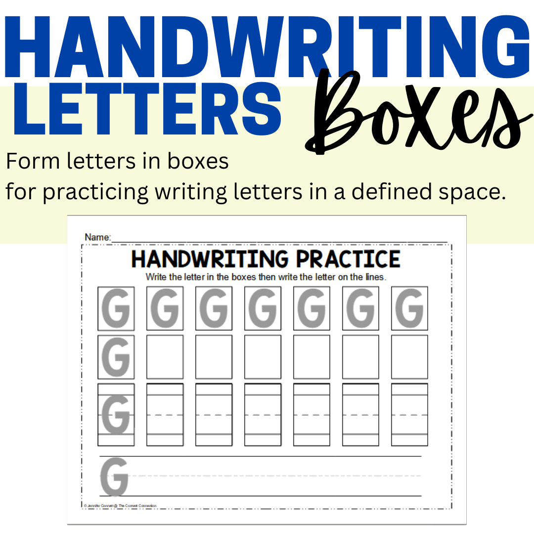 box and dot handwriting worksheets