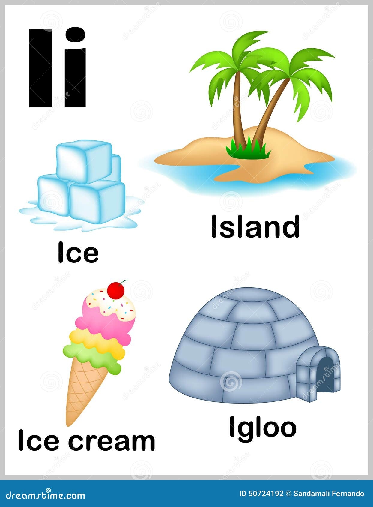 Alphabet Letter I Pictures Stock Vector Illustration Of Capital 50724192