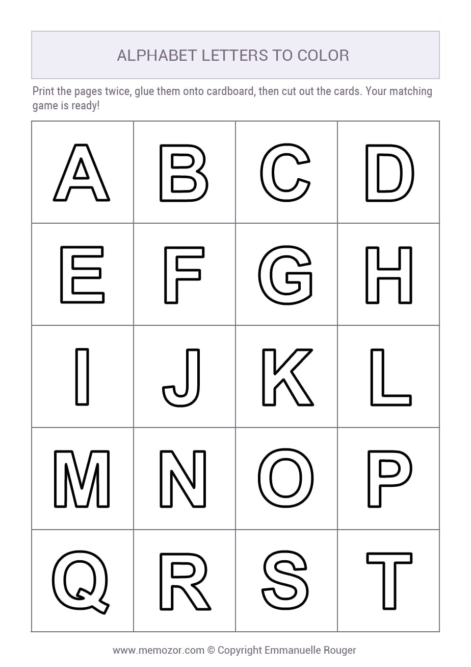 Alphabet Letters For Colouring A Z Print For Free Memozor