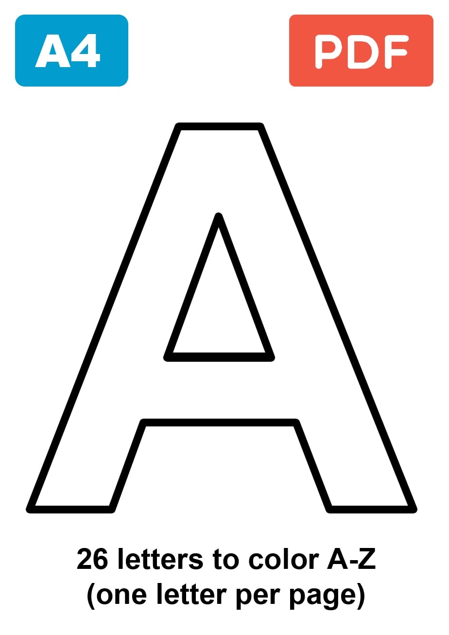 Alphabet Letters For Colouring A Z Print For Free Memozor