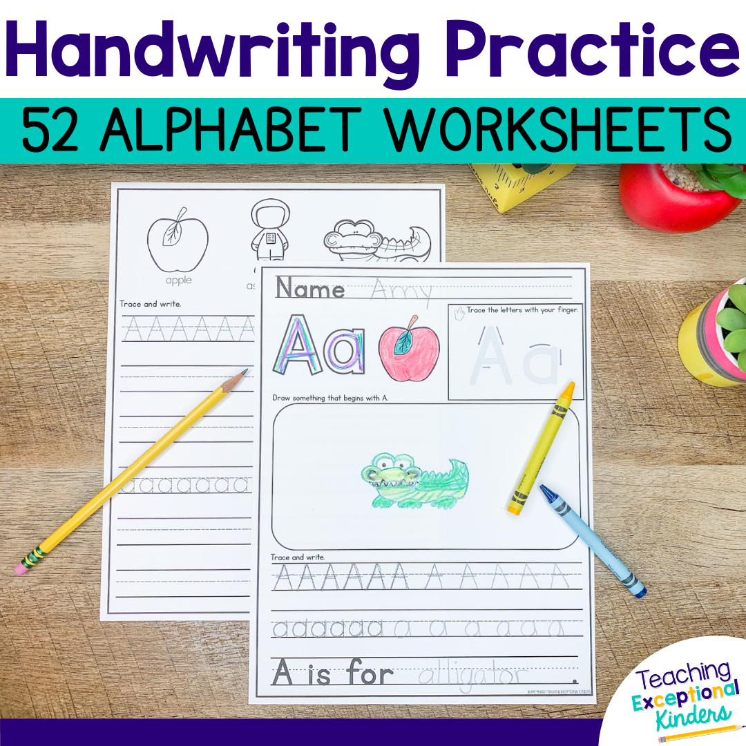 Alphabet Tracing And Handwriting Practice Worksheets Teaching Exceptional Kinders