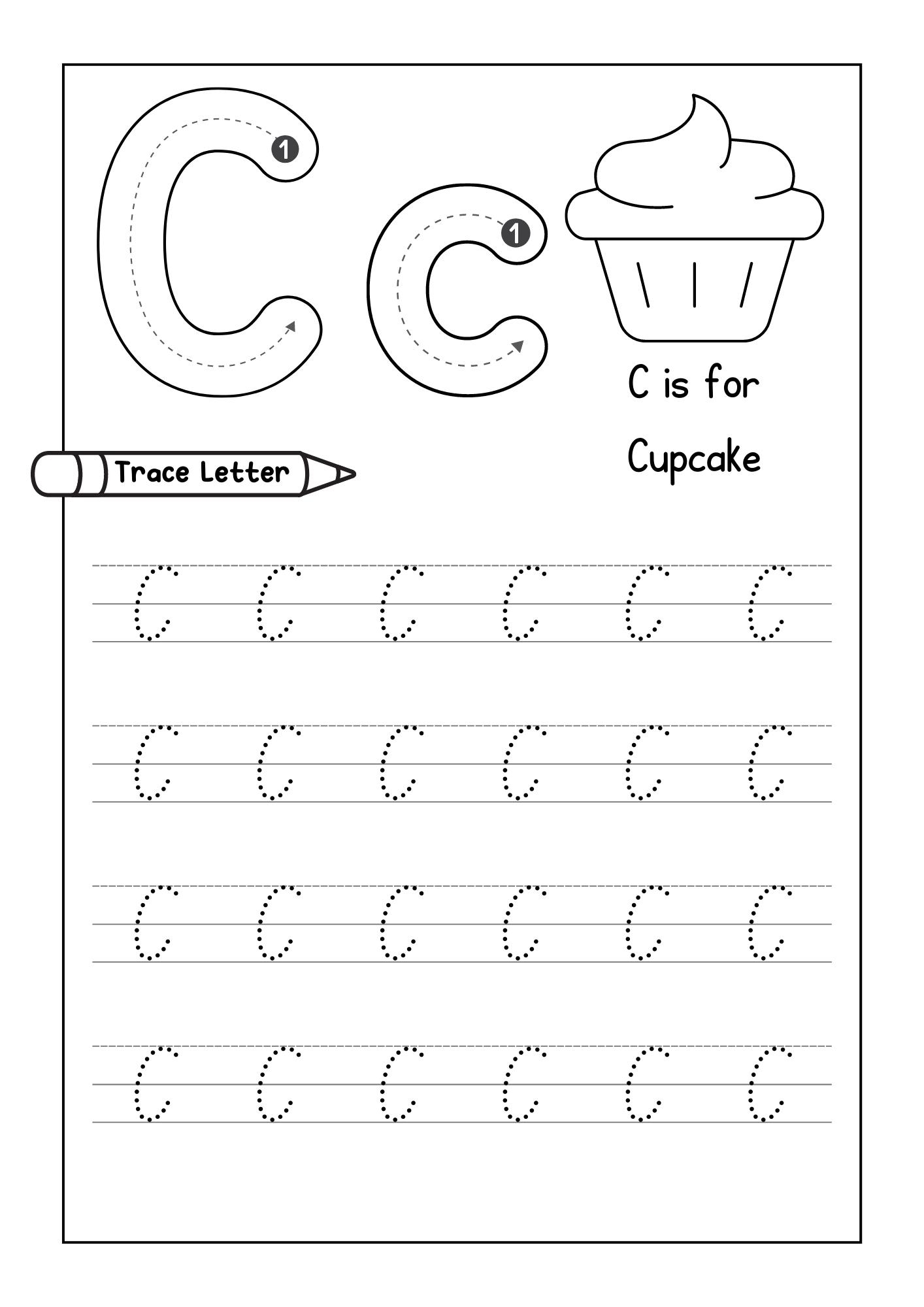 c handwriting worksheet