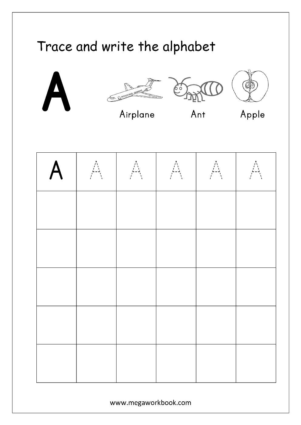 handwriting capital letters worksheet