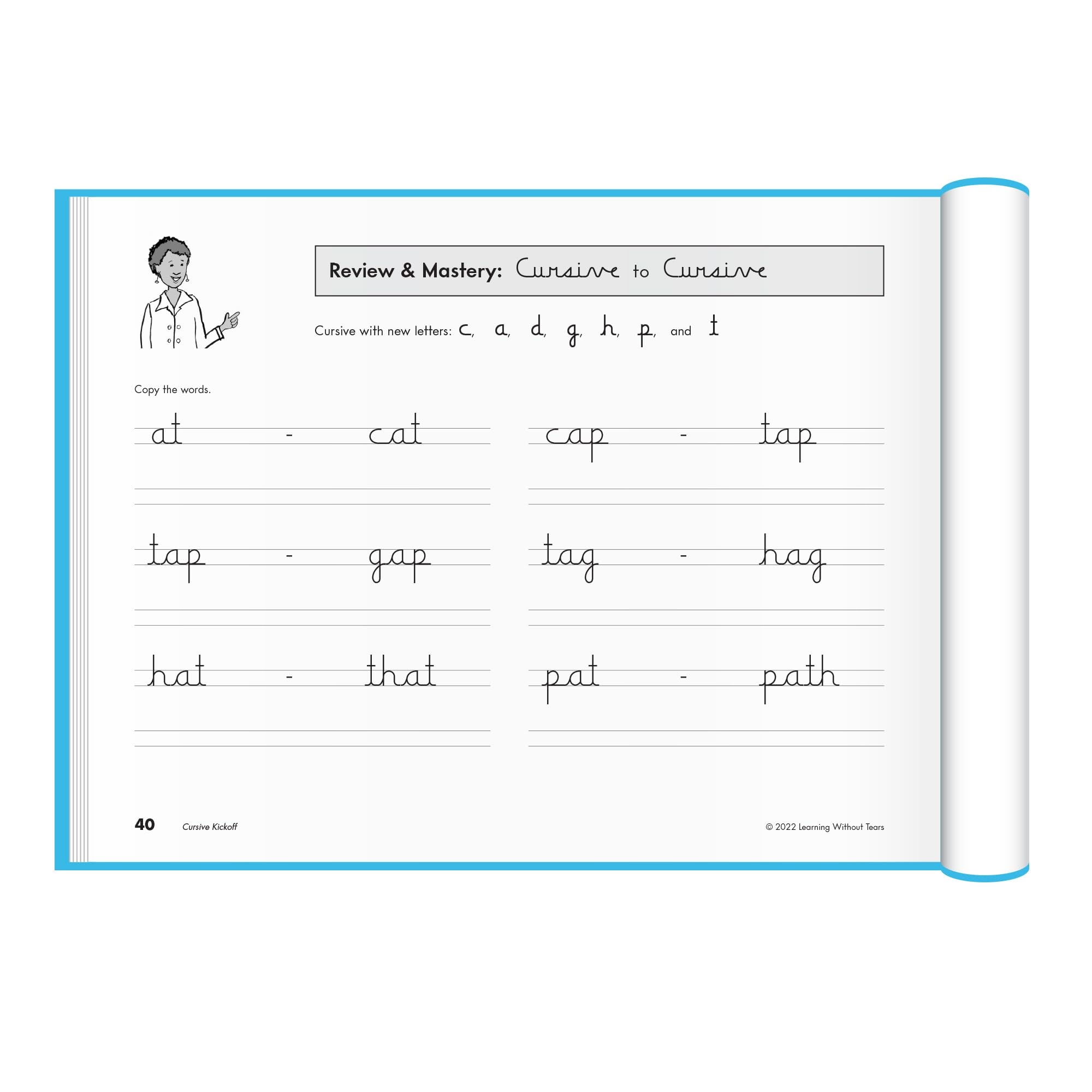 Amazon Learning Without Tears Cursive Kickoff Student Workbook Age 7 2nd Grade Handwriting Practice Writing Book School Home Language Arts Tutoring Sensory 9781952970795 Learning Without Tears Office Products