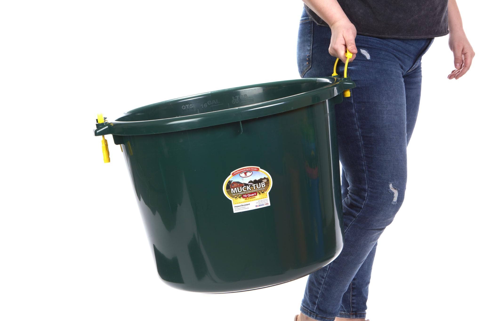 Amazon Little Giant Plastic Muck Tub Durable Versatile Utility Bucket With Handles Muck Bucket Durable Handles 70 Quart Green Patio Lawn Garden