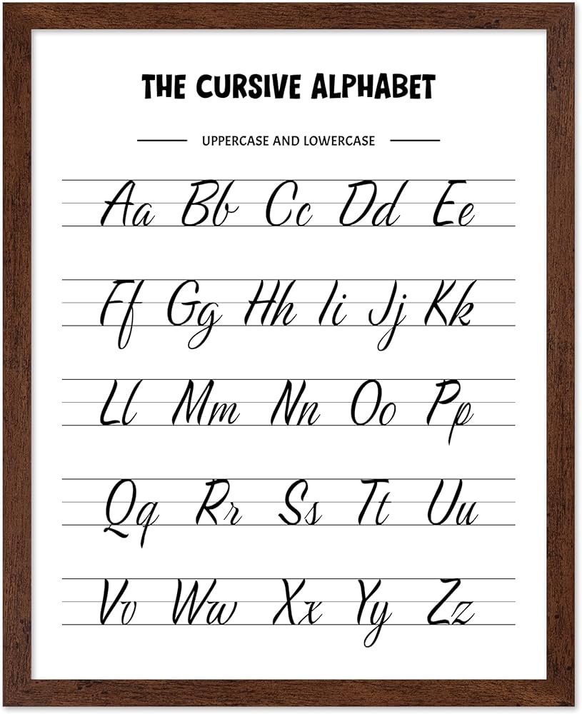 cursive alphabet to print
