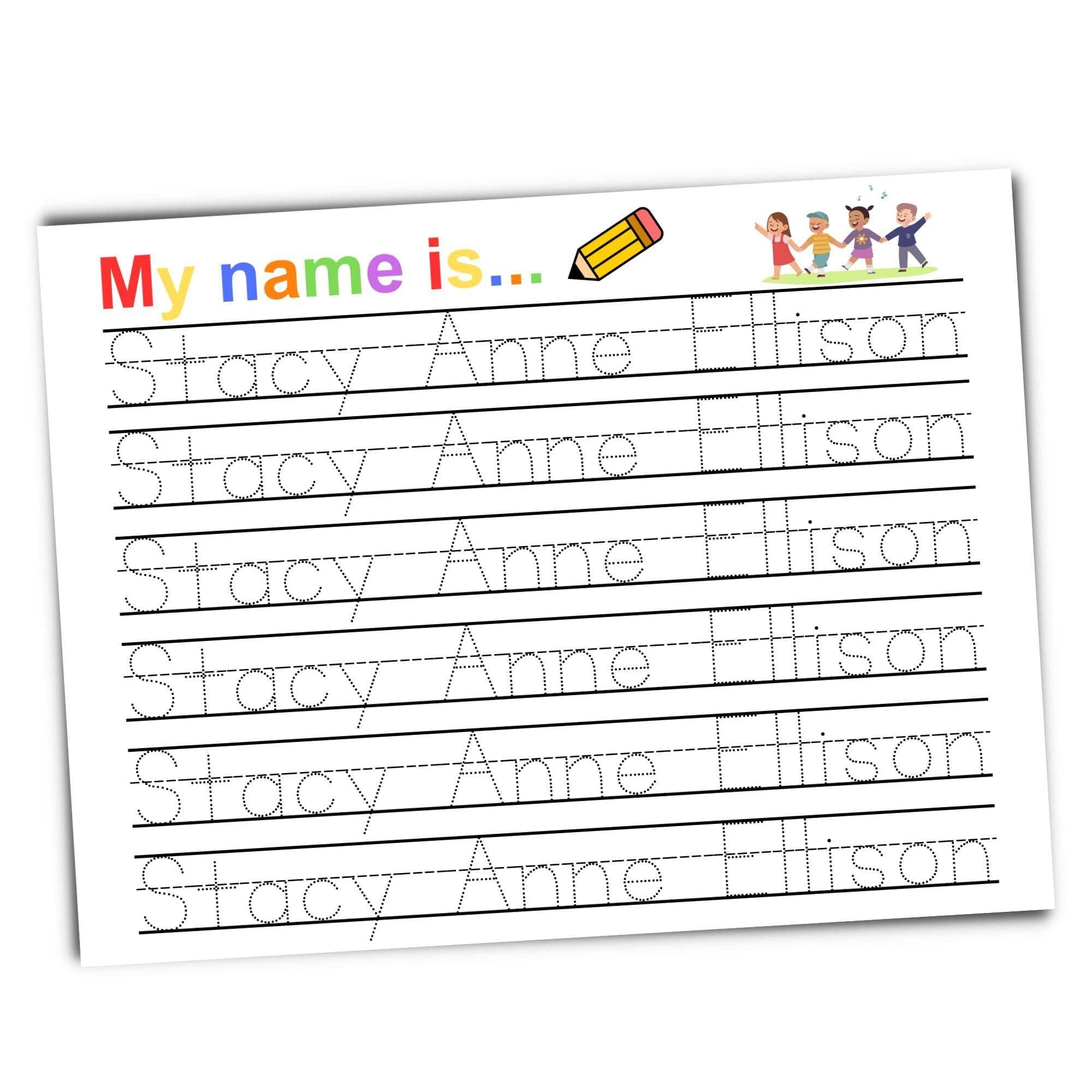 Amazon Personalized Name Tracing Worksheets Handwriting Practice Amazon Personalized Name Tracing Worksheets Handwriting Practice