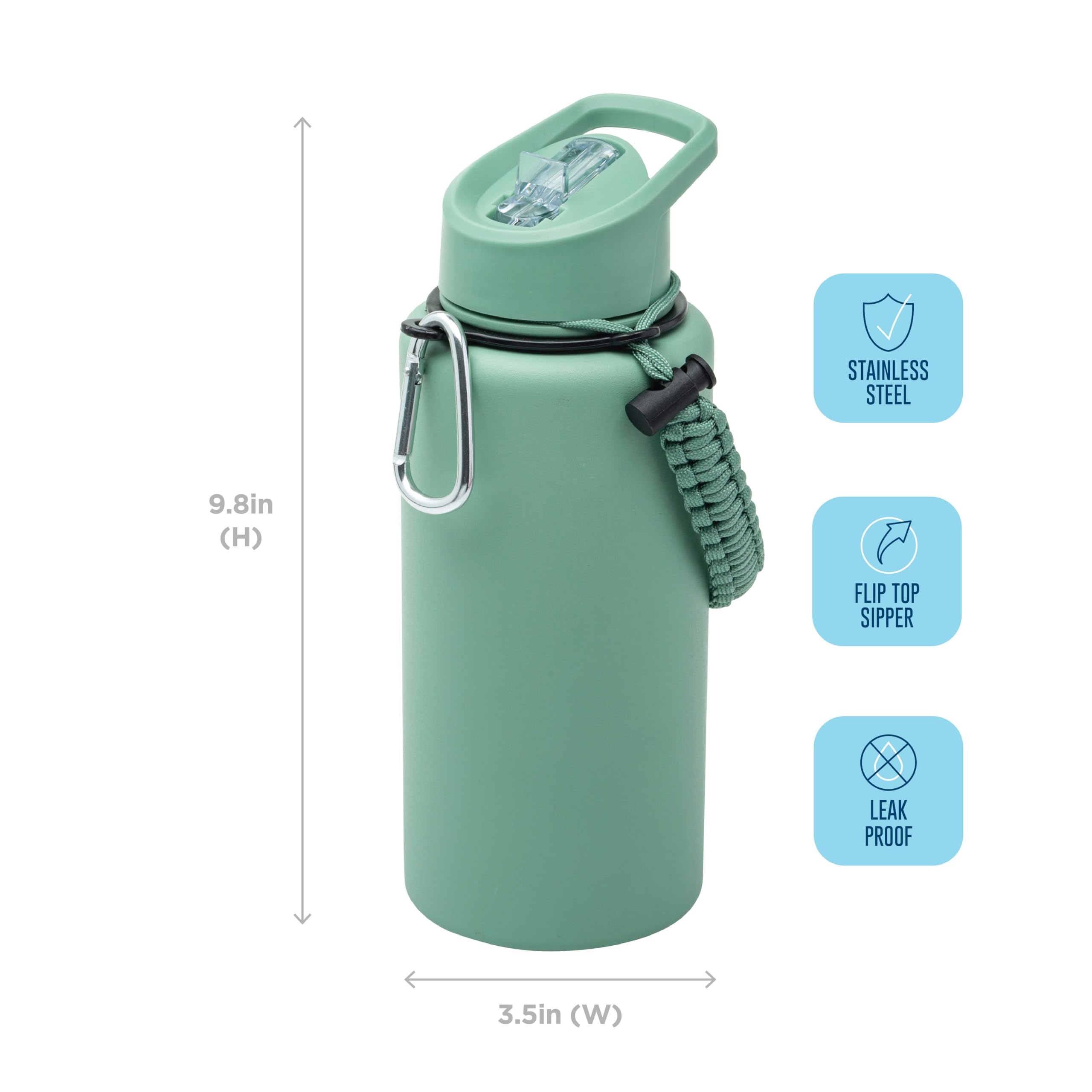 Amazon Smash 1 Liter 34 Oz Double Wall Stainless Steel Water Bottle Green Home Kitchen