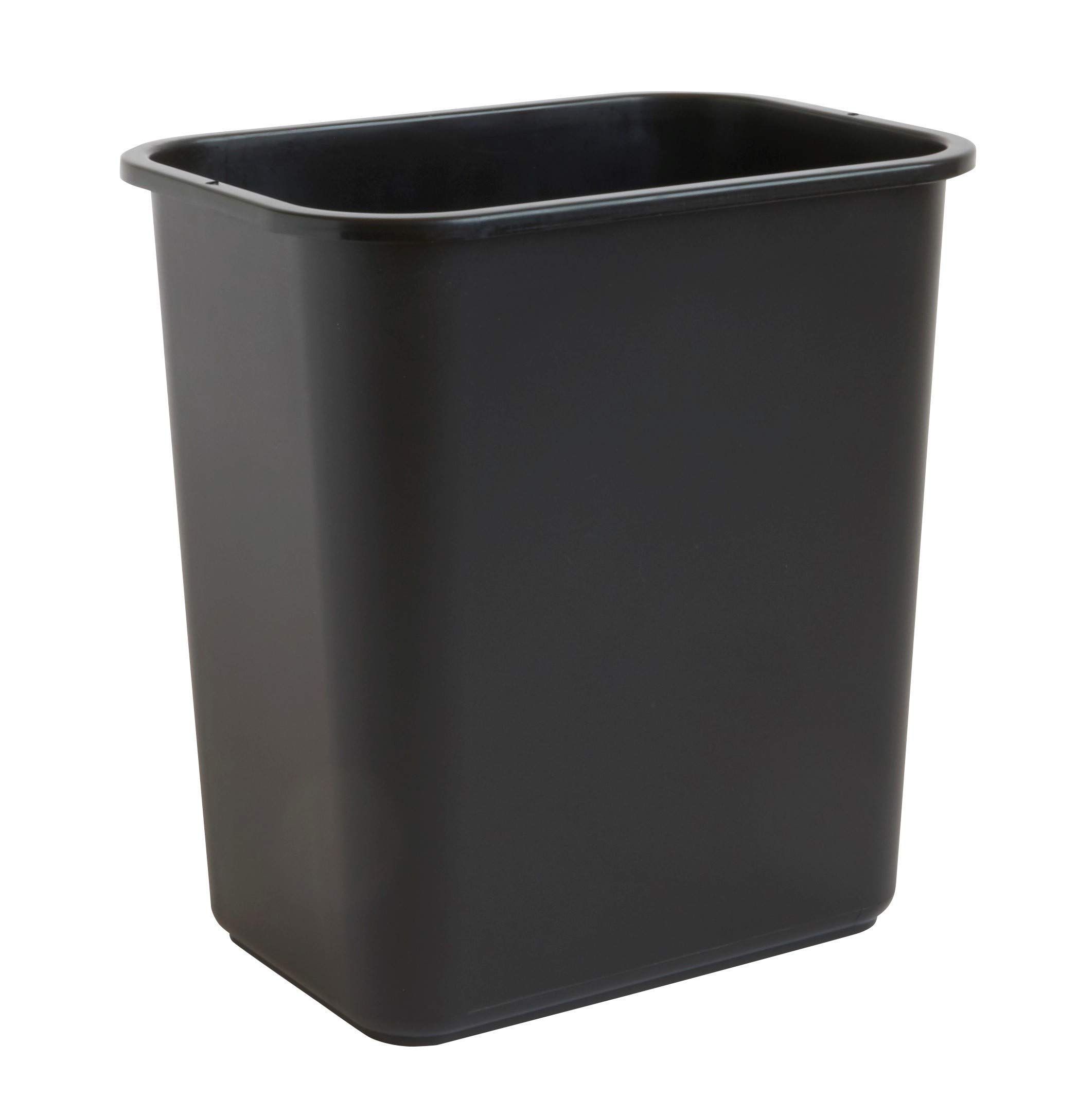 Amazon United Solutions 7 Gallon 28 Quart Efficient Trash Wastebasket Fits Under Desk Small Narrow Spaces In Commercial Kitchen Home Office Dorm Easy To Clean Black Pack Of 1 Industrial Scientific