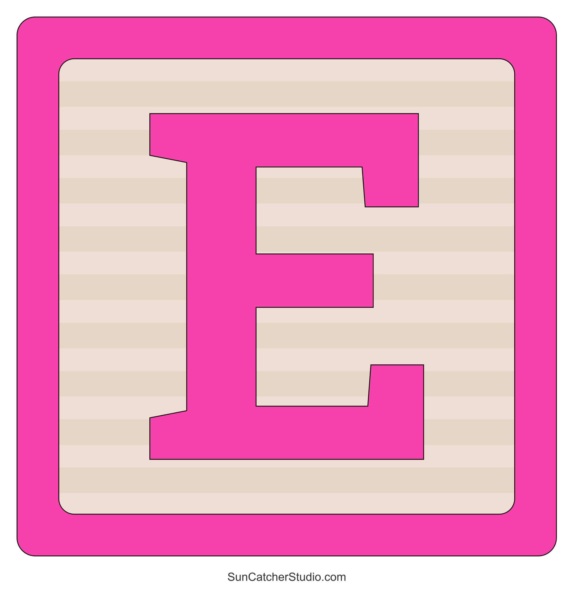 e in box letters
