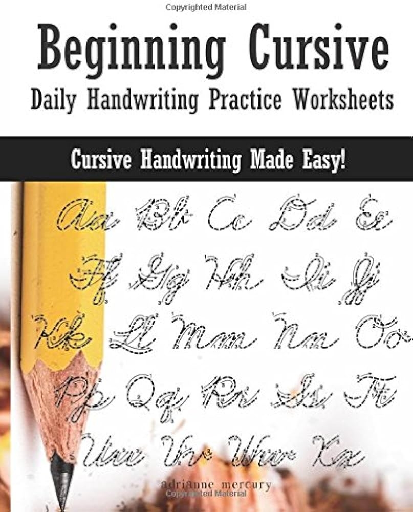 cursive handwriting practice worksheets