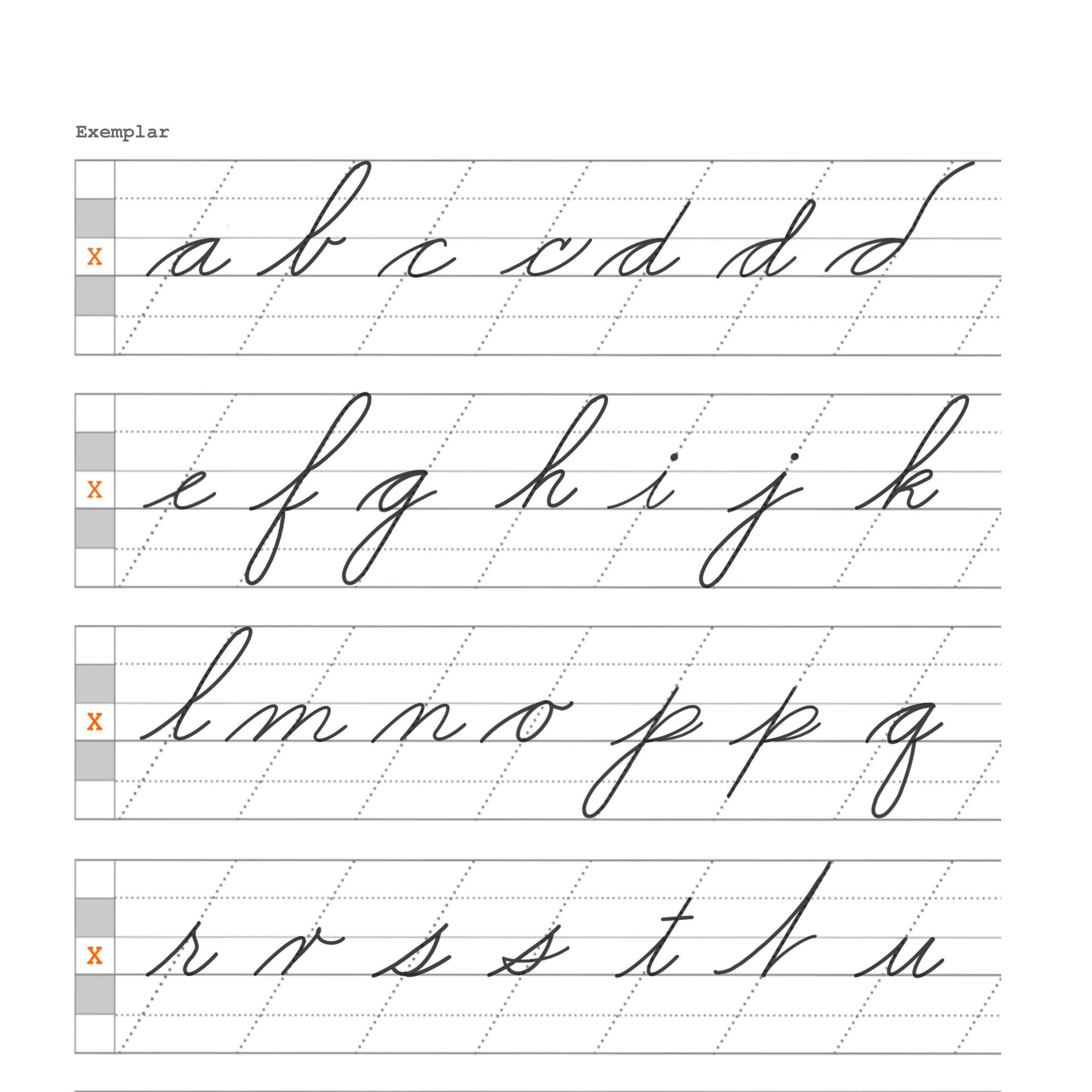 italic handwriting worksheets