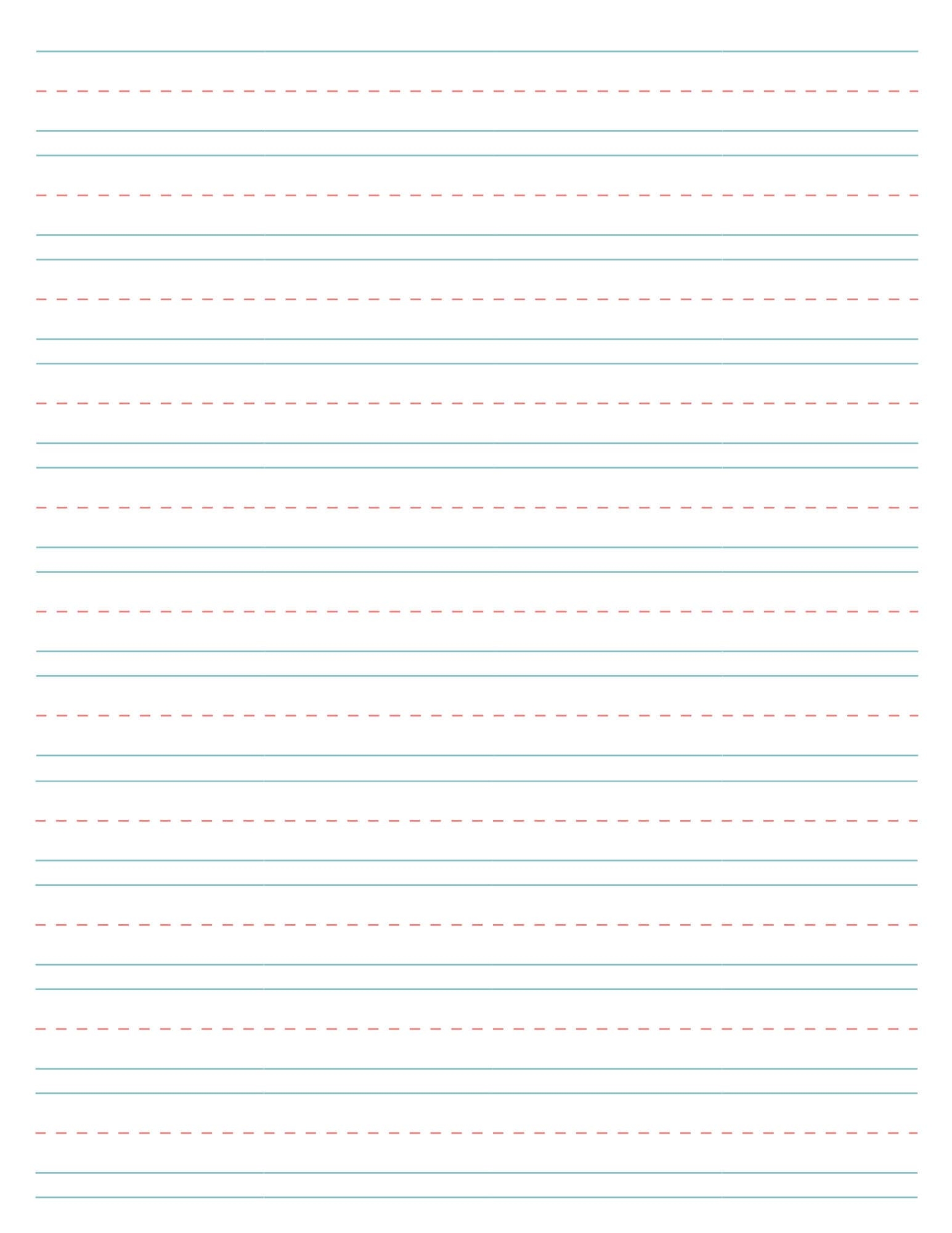 Blank Handwriting Sheet For Children Etsy