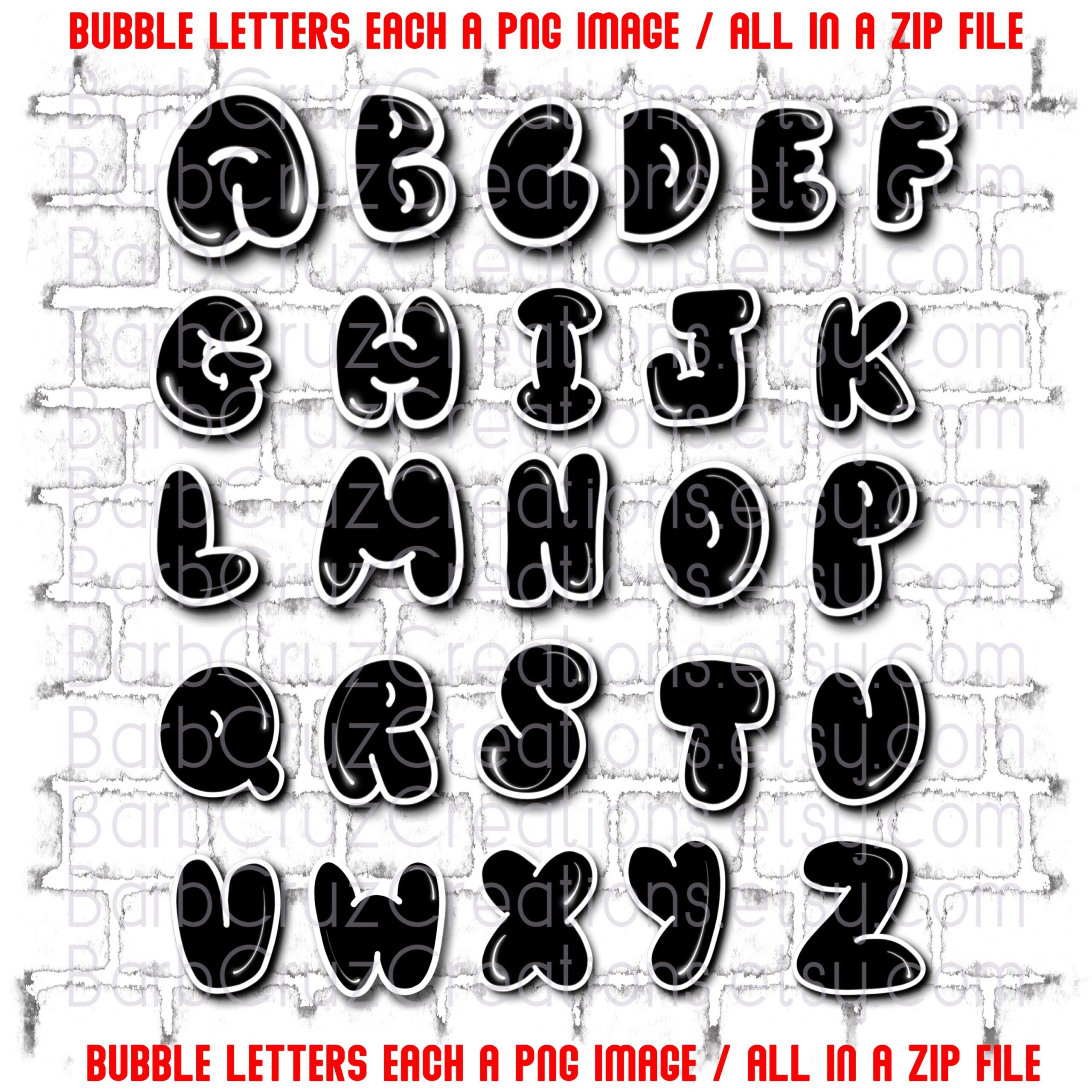 Bubble Font Images Fat Graffiti Letters Airbrush Alphabet Airbrush Sublimation Digital Download Png Bundle Capital Letters Clip Art