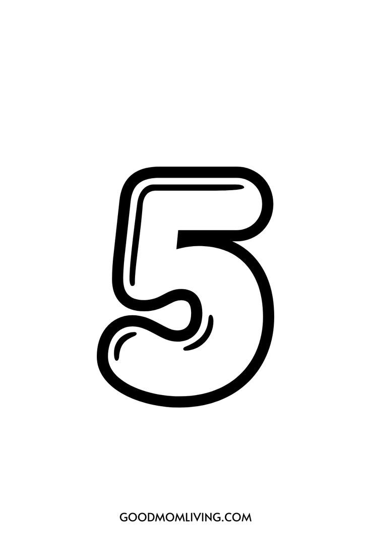 Bubble Number 5 Free Printable Number 5 Bubble Letter