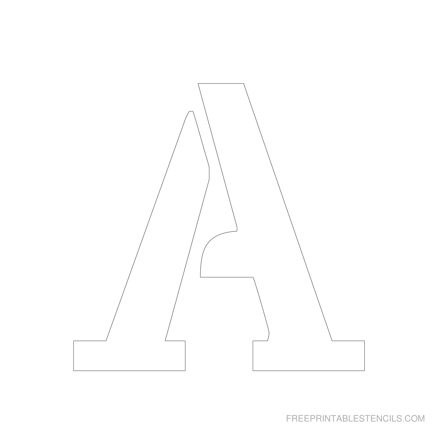 printable letter a stencils