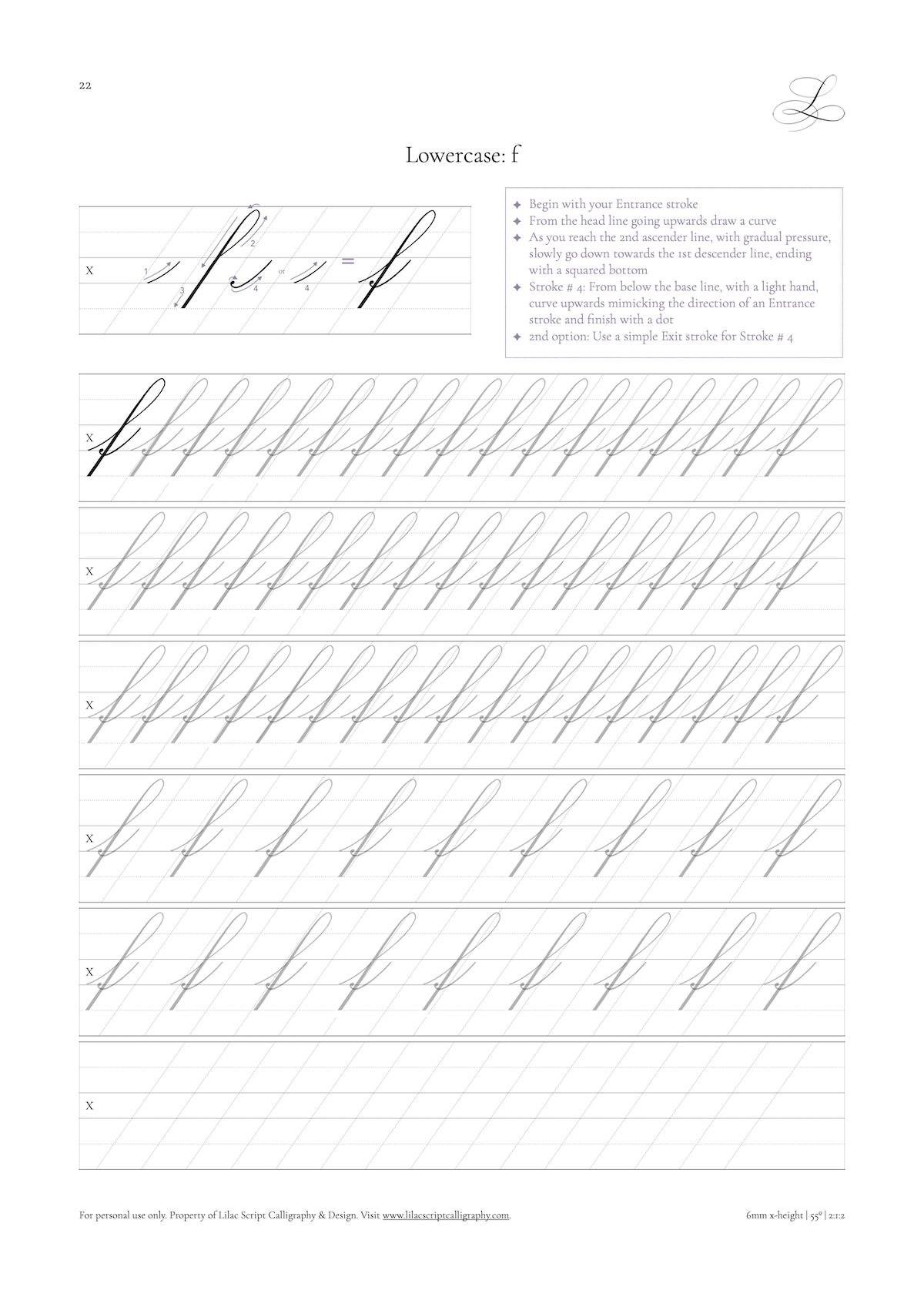 Calligraphy Worksheets And Other Resources Lilac Script Calligraphy Engraving