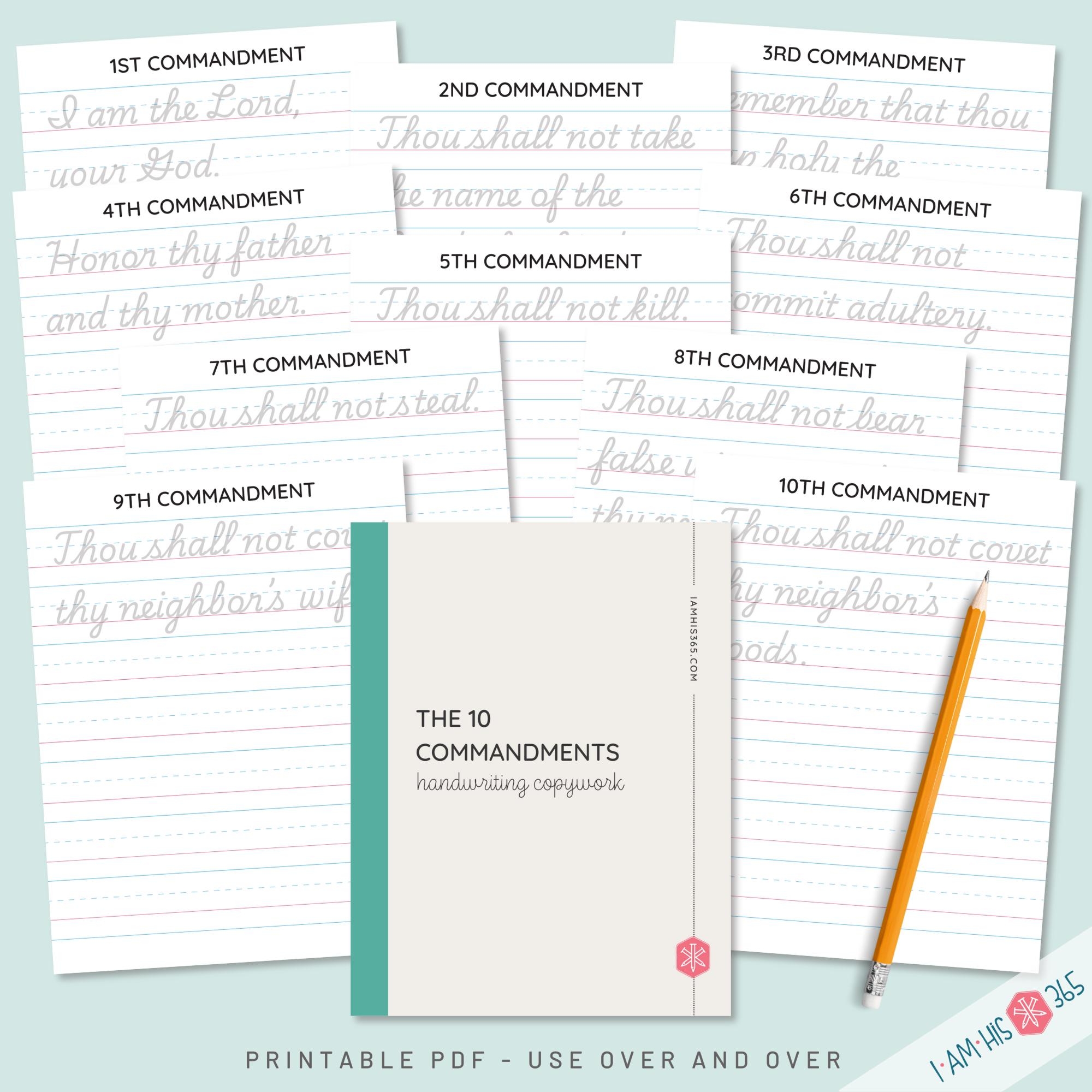 Catholic Cursive Handwriting Practice Bundle Saints Prayers PDF 