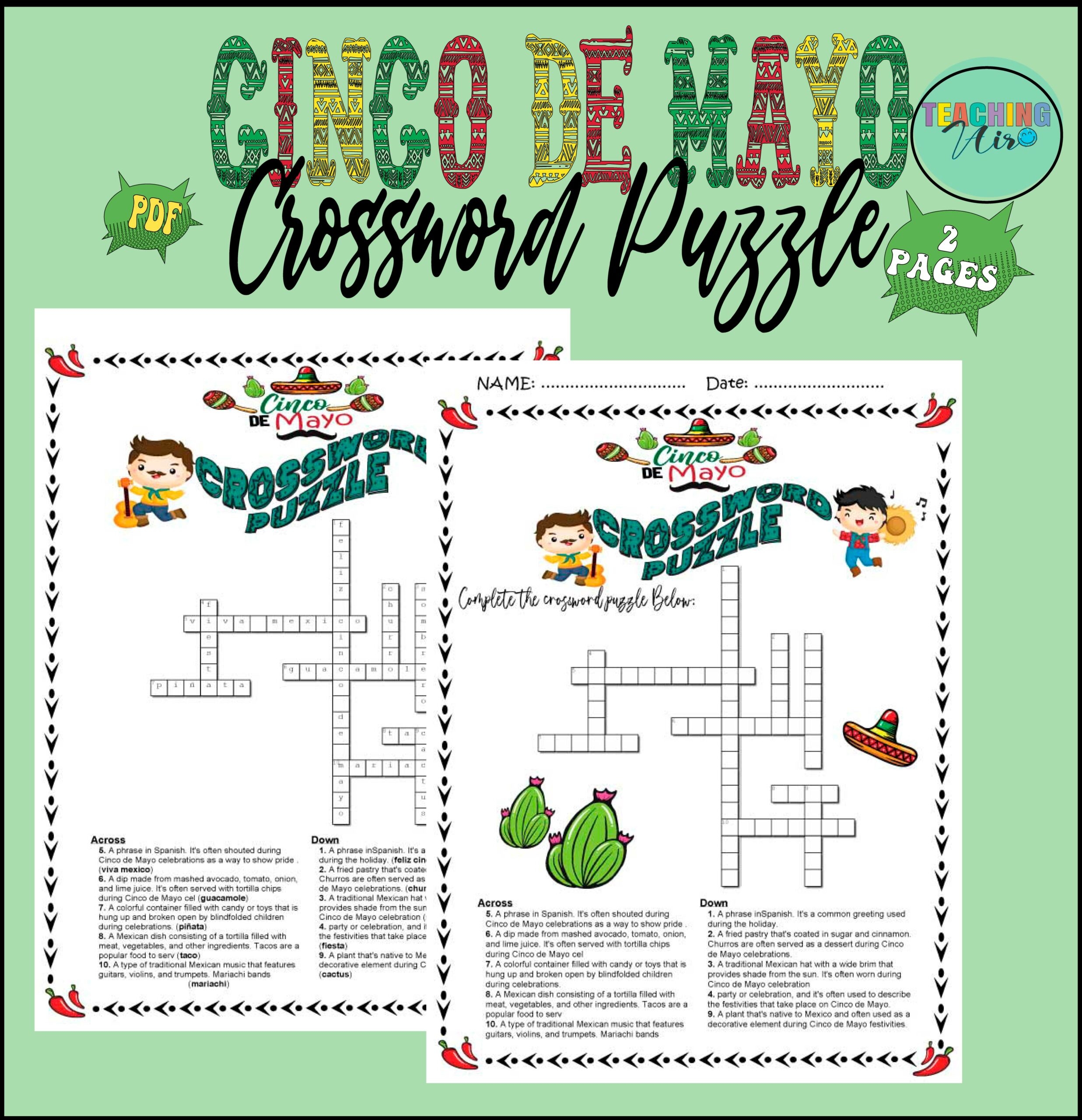 Cinco de Mayo Crossword Puzzle