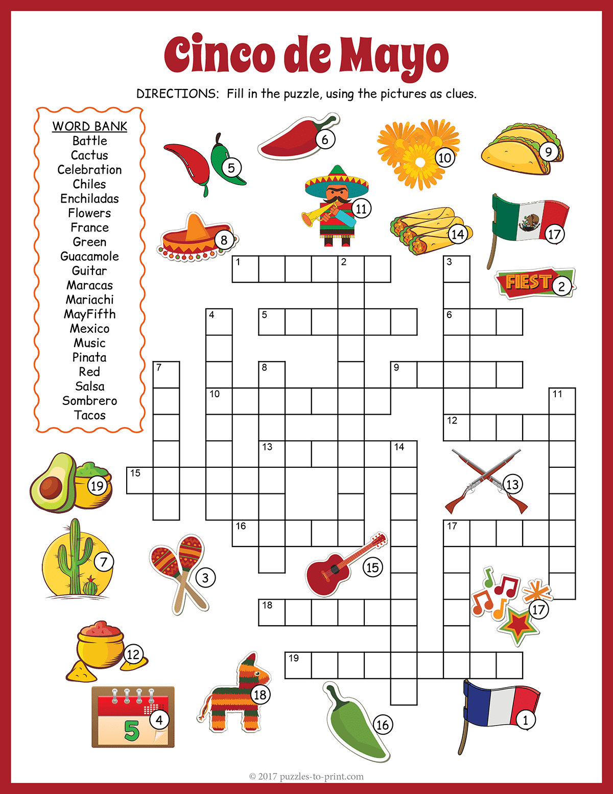 Cinco De Mayo Crossword