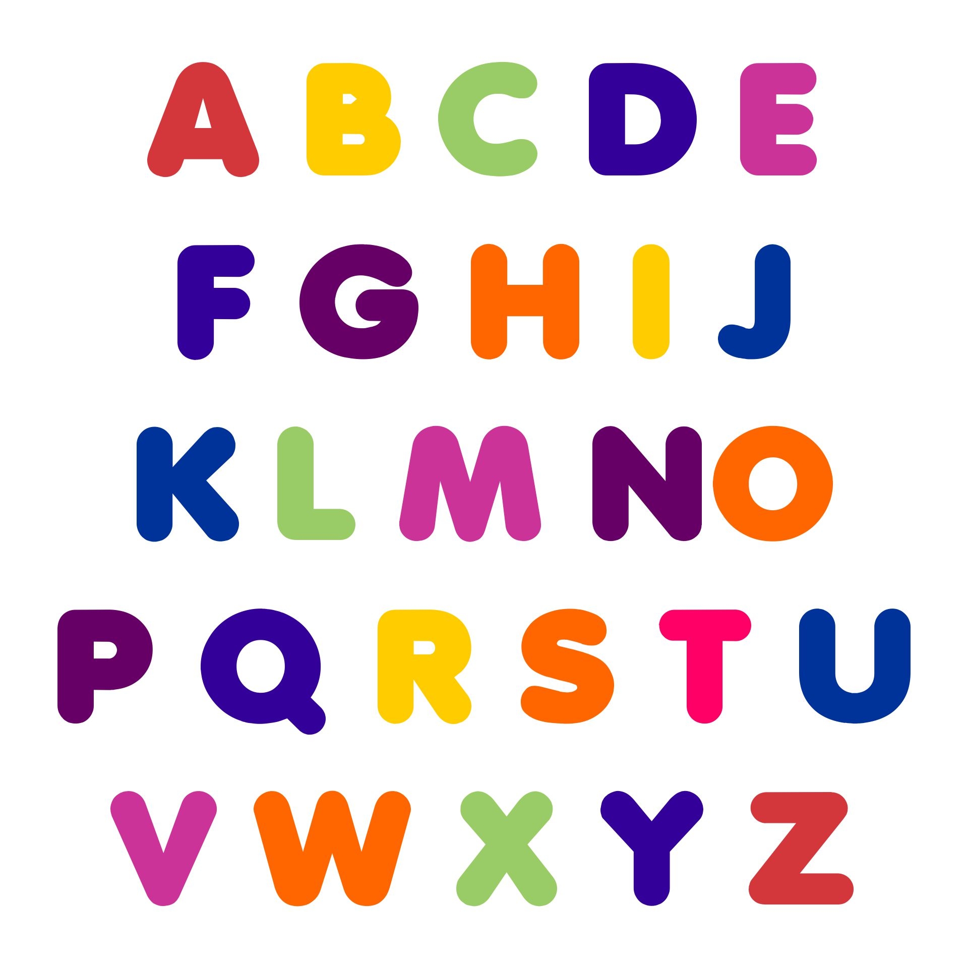 Colored Bubble Letter Font 20 Free PDF Printables Printablee