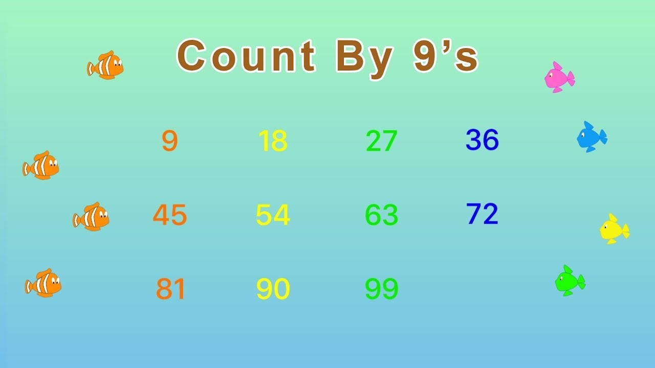 Count By 9 s Song Skip Counting By 9 YouTube Video Golden Kids Learning YouTube