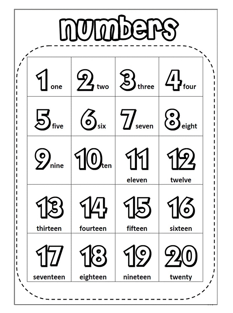 Count To 20 Printable Learning Printable
