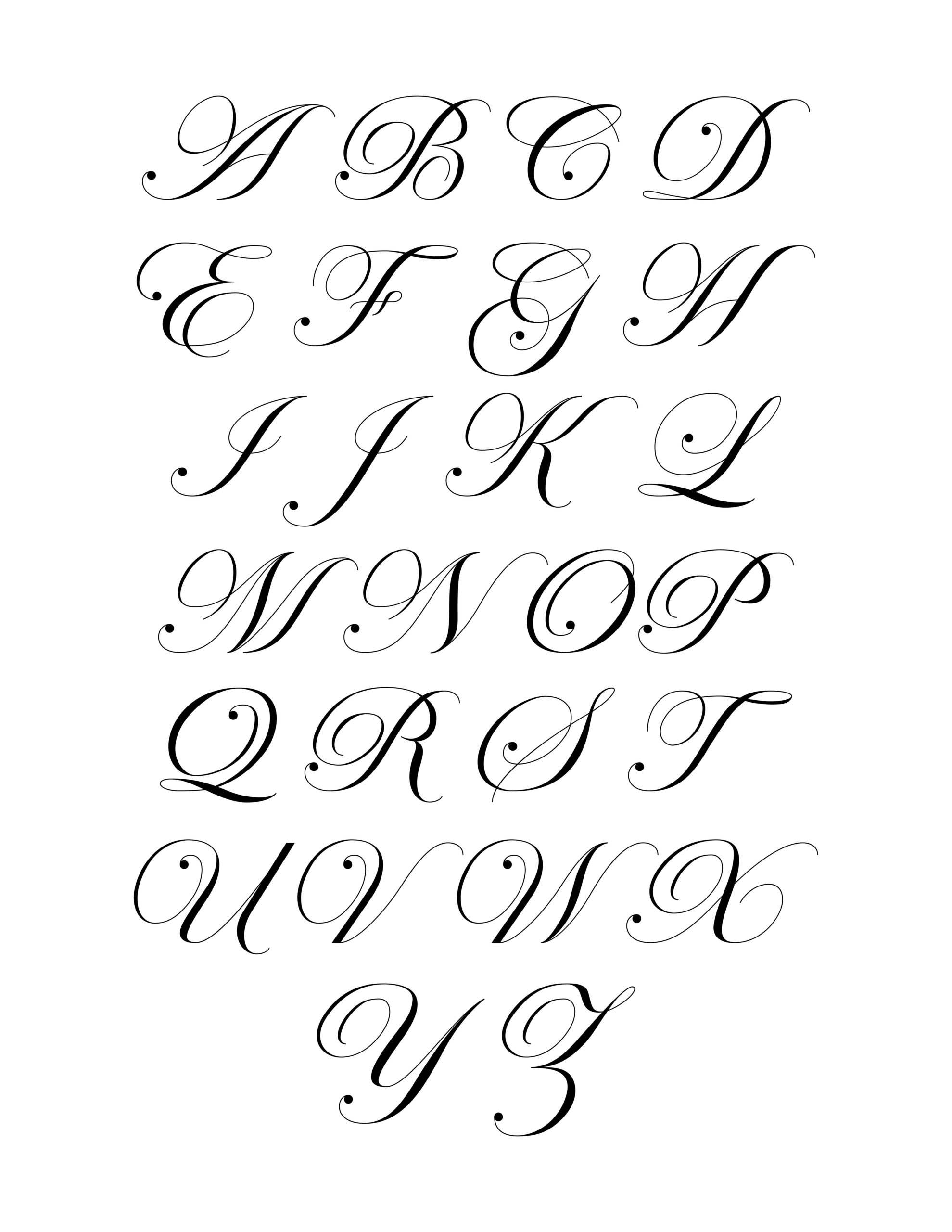 printable alphabet letters in cursive