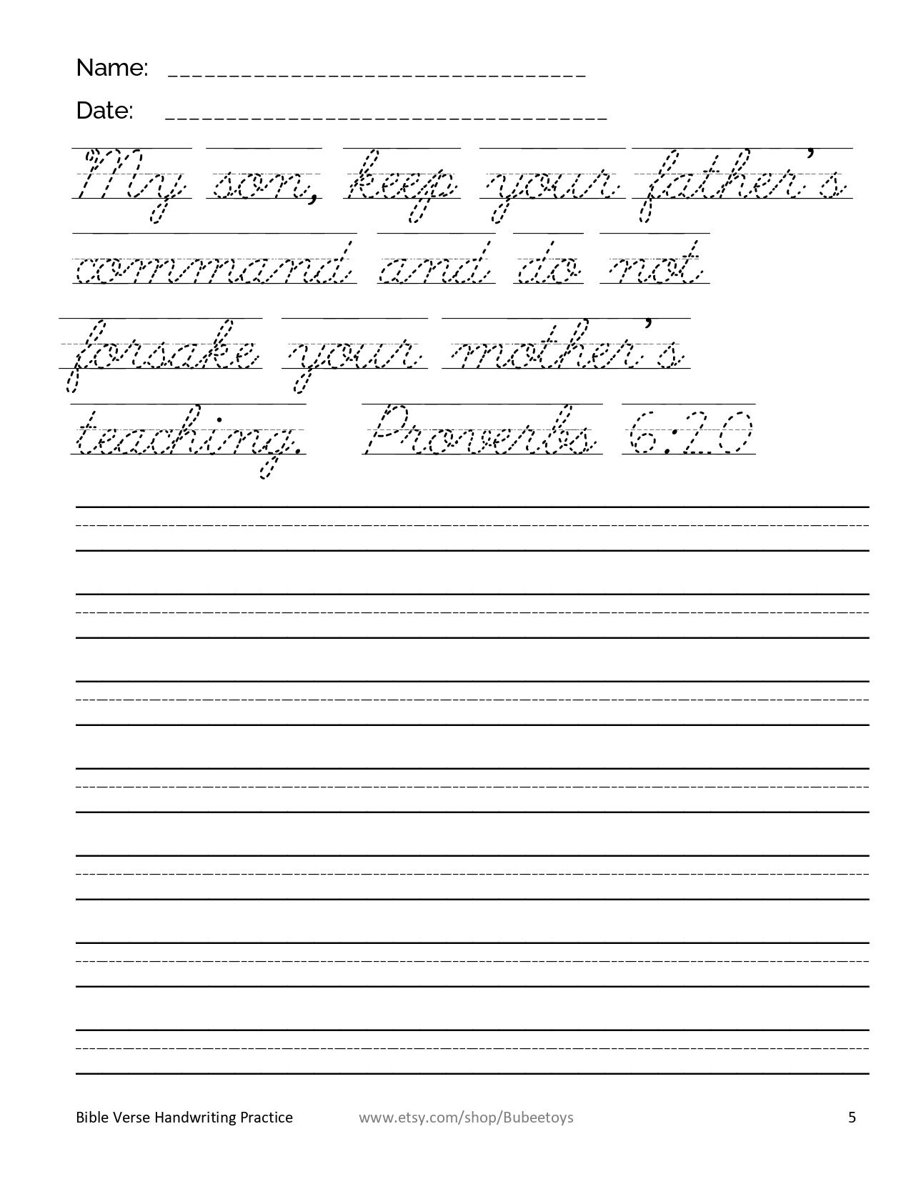 Cursive Handwriting Practice Bible Verses 246 Pages Ages 7 And Over 2 4 Grades Tracing Practise Writing Etsy