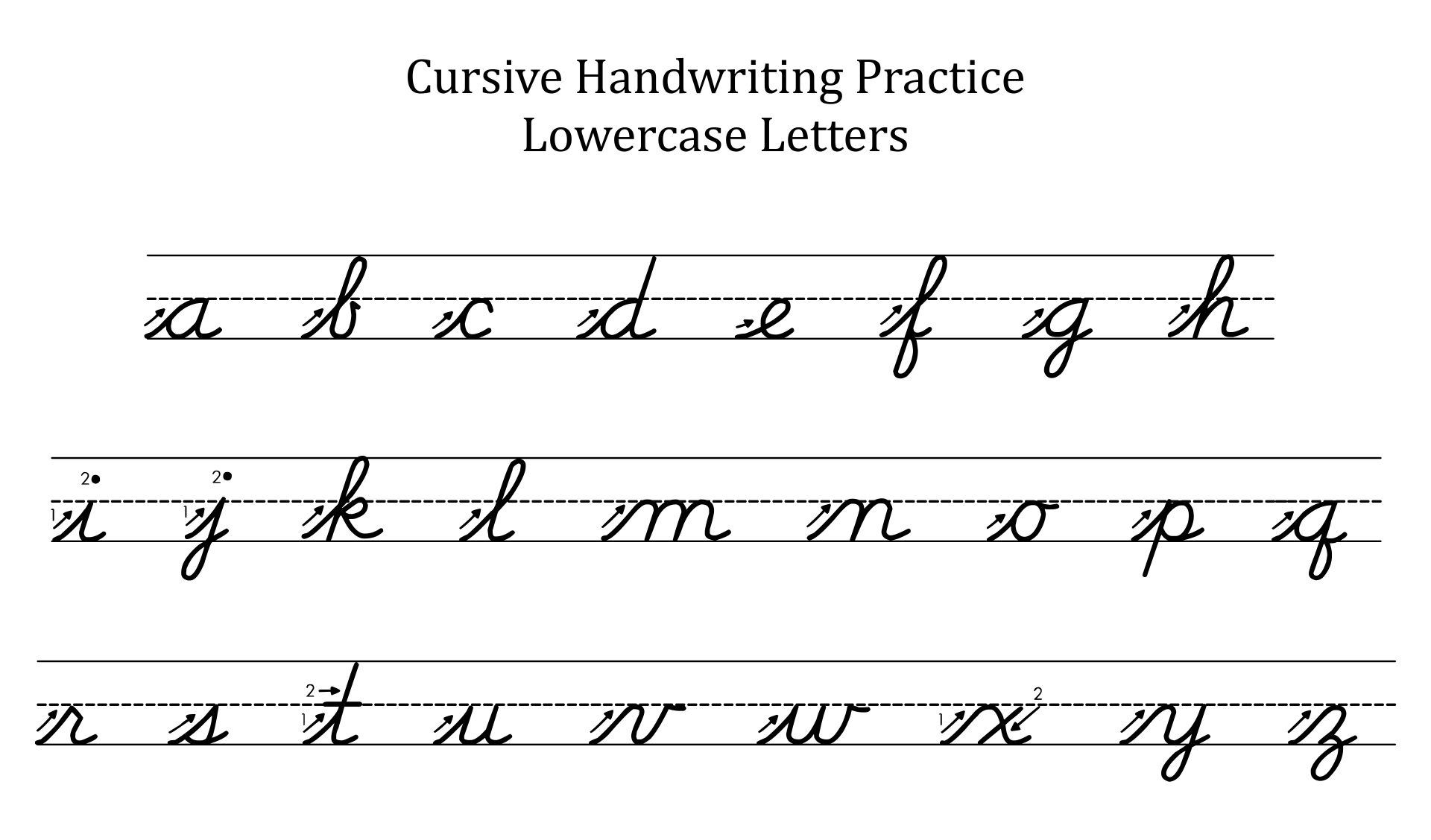 Cursive Lower Case Letters 20 Free PDF Printables Printablee