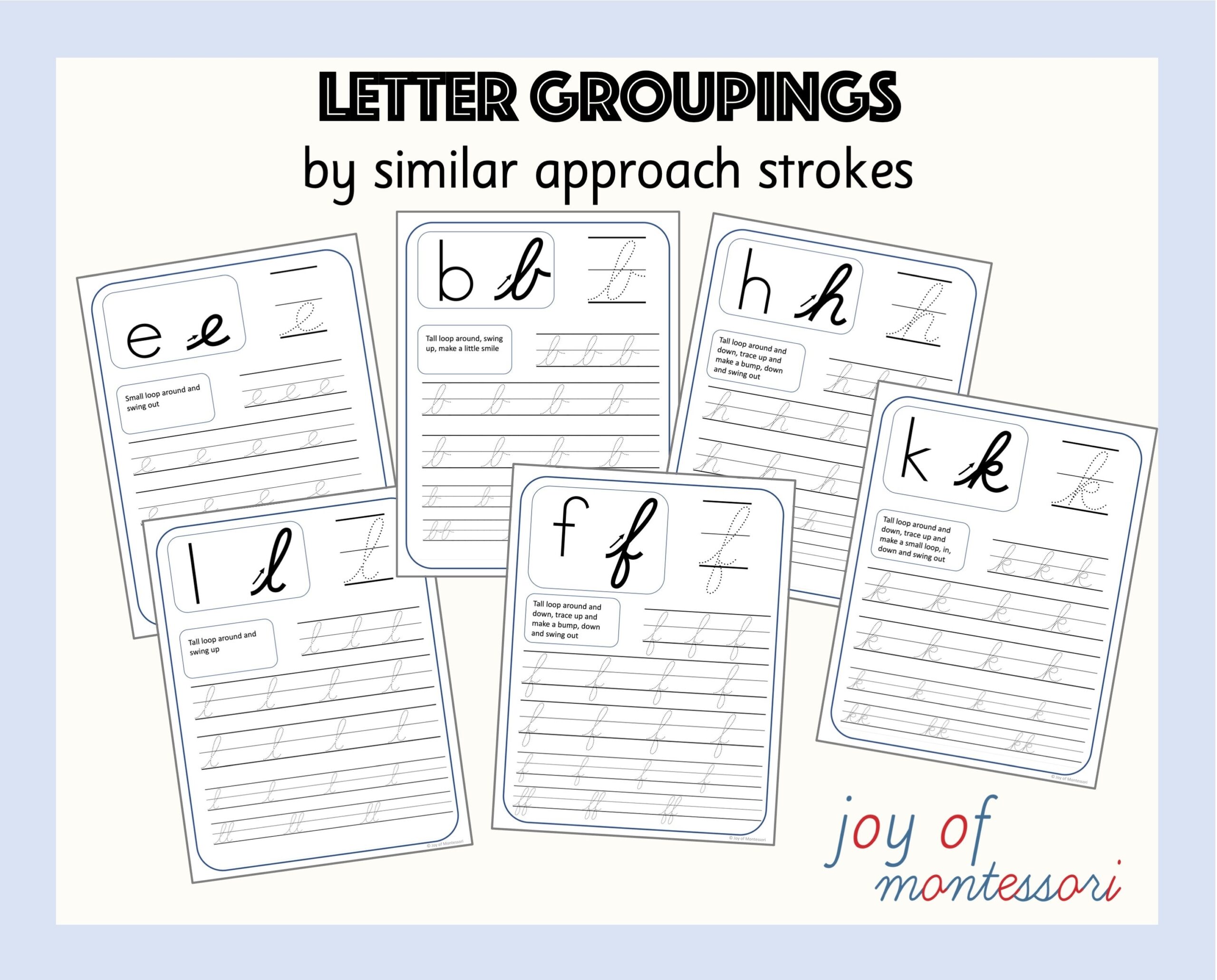 Cursive Worksheets Alphabet Lowercase Cursive Letter Formation Etsy