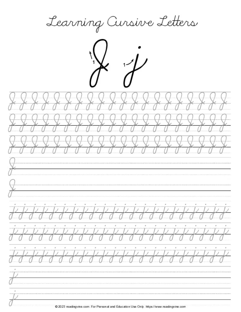 Cursive Writing Letter J ReadingVine Cursive Writing Letter J ReadingVine