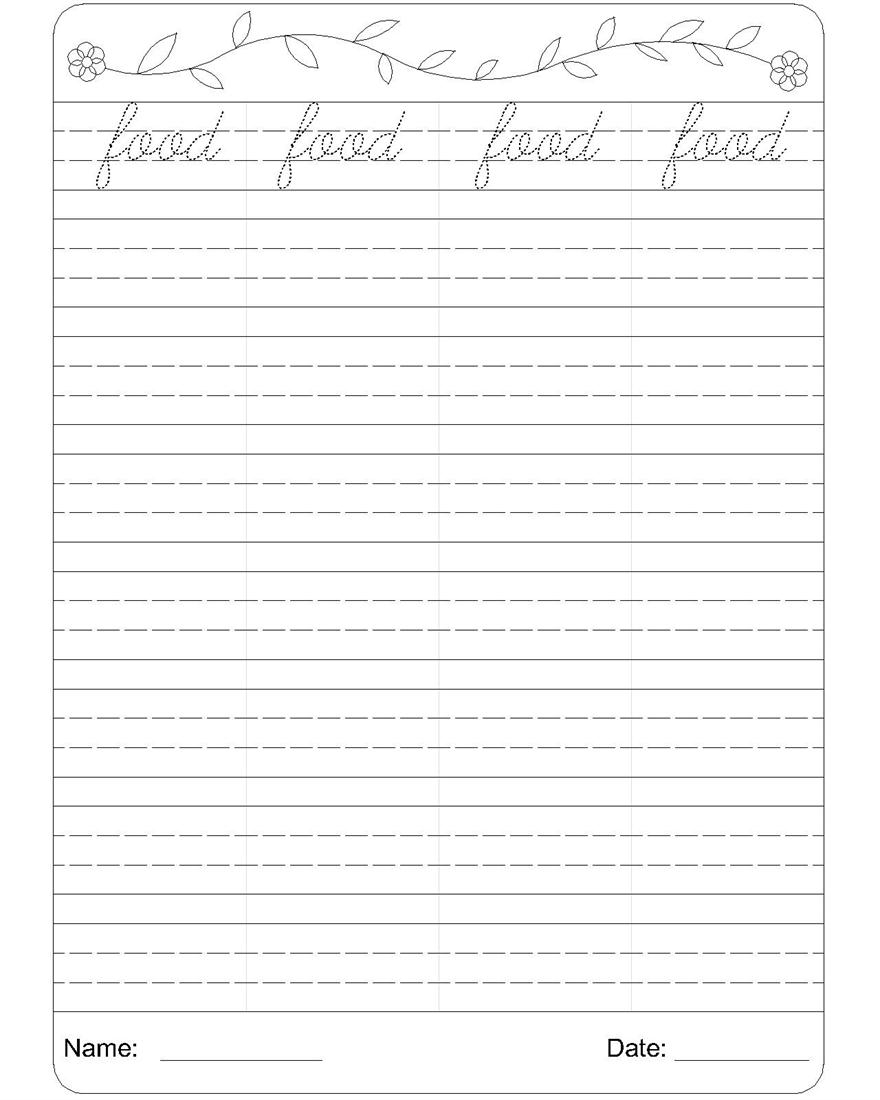 Cursive Writing Worksheet 6